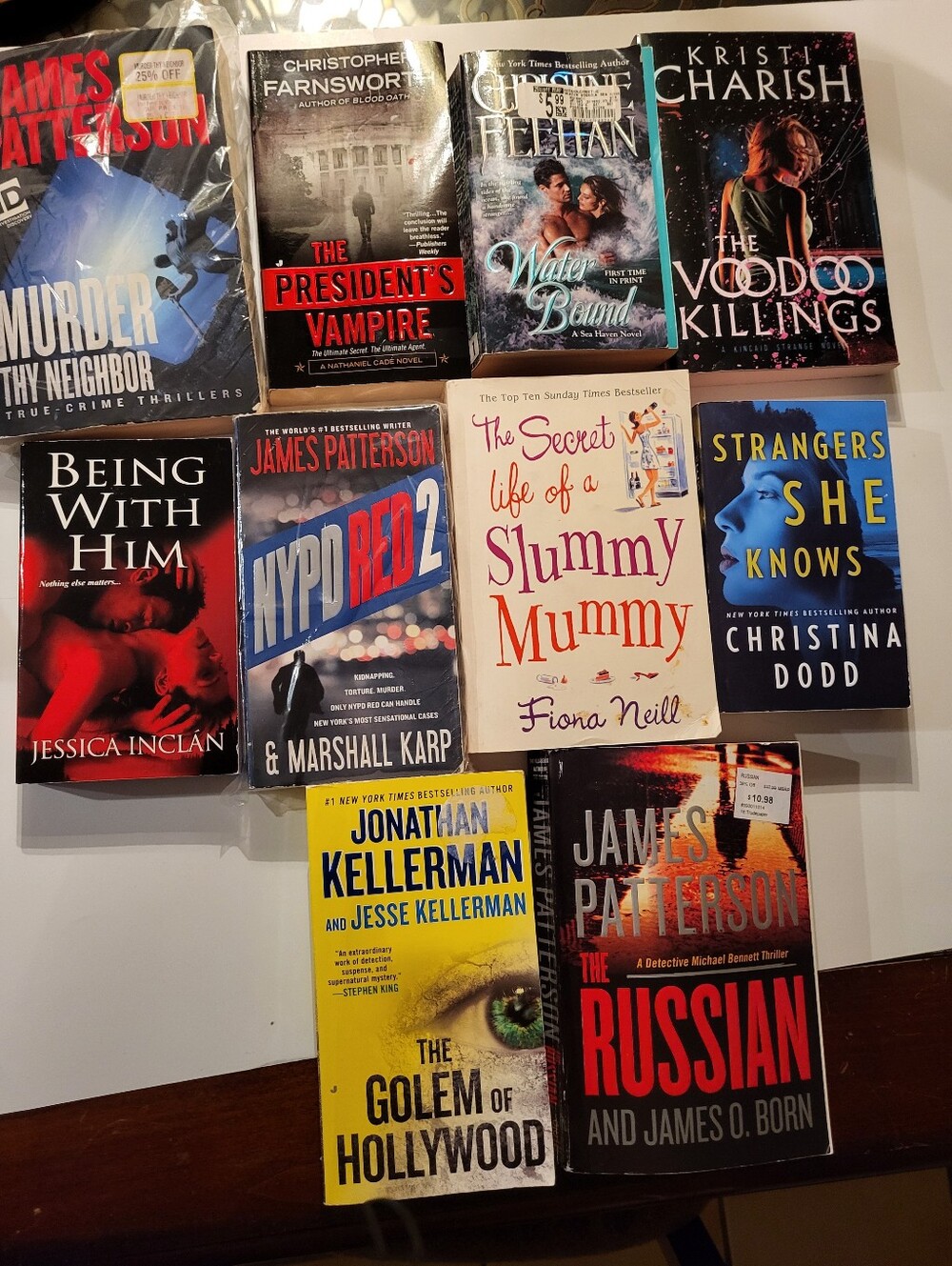 Bundle Of 10 Mystery Thrillers & Fantasy Paperbacks . Kellerman, Dodd, Feehan